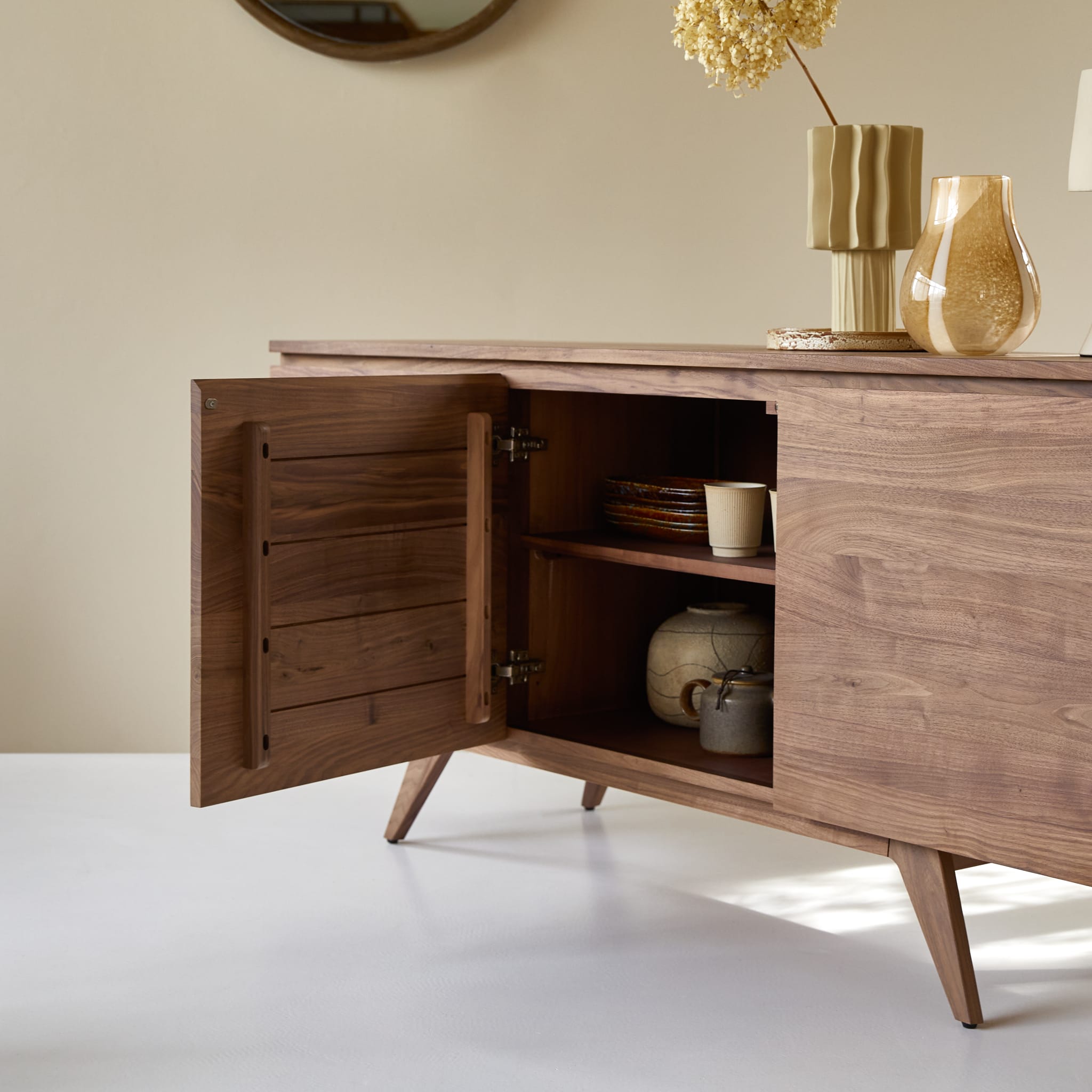 Sideboard in walnut 3 drawers | Tikamoon – Tikamoon US